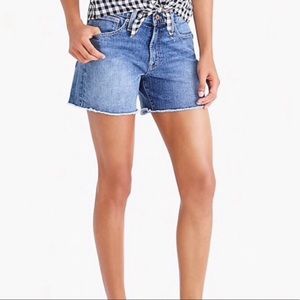 J. Crew High Rise Cutoff Denim Shorts